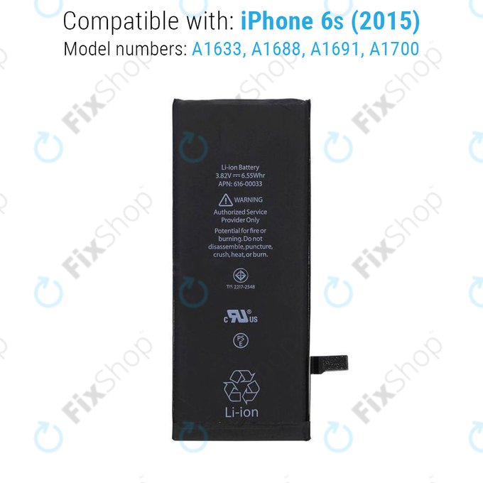 Battery for iPhone 6S, 1715mAh