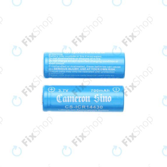 Rechargeable battery, 2pcs, 650mAh, Li-ion, 3.7V, 14430, HQ