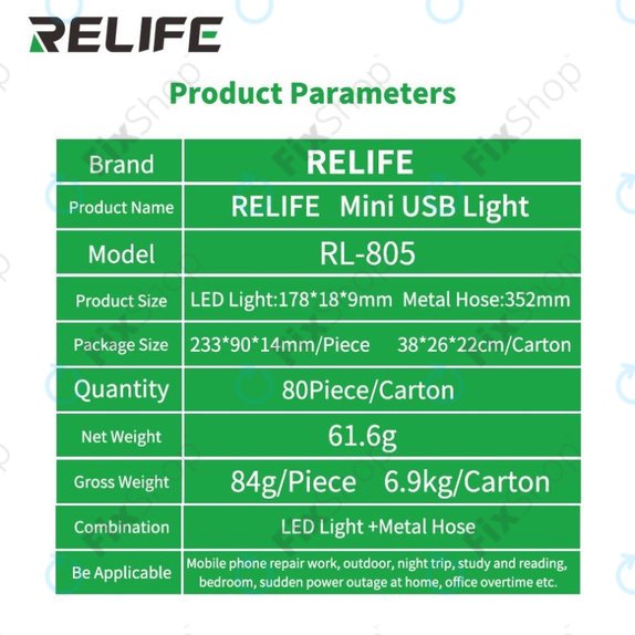 Relife RL-805 - USB Mini LED Light