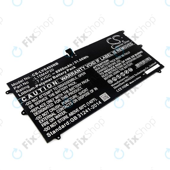 Battery for Lenovo Yoga 4S, 900S, 6900mAh, Li-Pol, 7.4V, L15M4P20, HQ