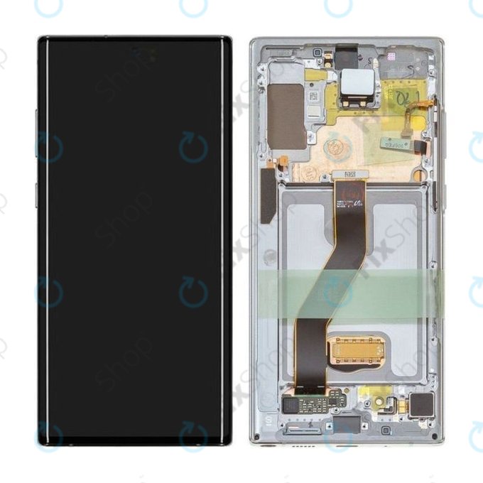 Samsung Galaxy Note 10 Plus - LCD Display + Touch Screen + Frame (Aura White) - GH82-20838B, G82-20900B Genuine Service Pack