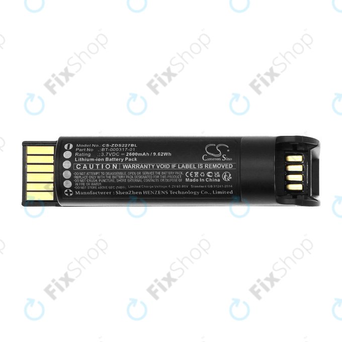 Battery for Zebra CR2278, DS22, 2600mAh, Li-Ion, 3.7V, BT-000317-01, HQ