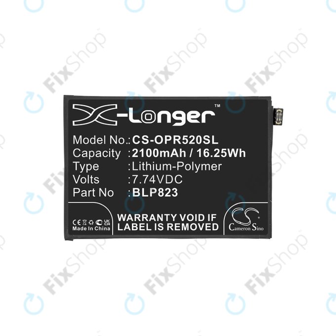 Battery for Oppo Reno 5 Pro, 2100mAh, Li-Pol, 7.74 V, BLP823, HQ