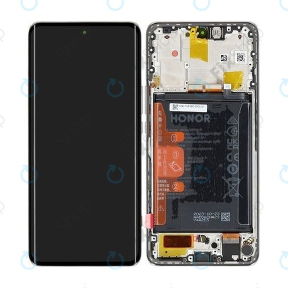 Honor Magic6 Lite - LCD Display + Touch Screen + Frame + Battery (Orange) - 0235AHHS, 0235AHHT Genuine Service Pack