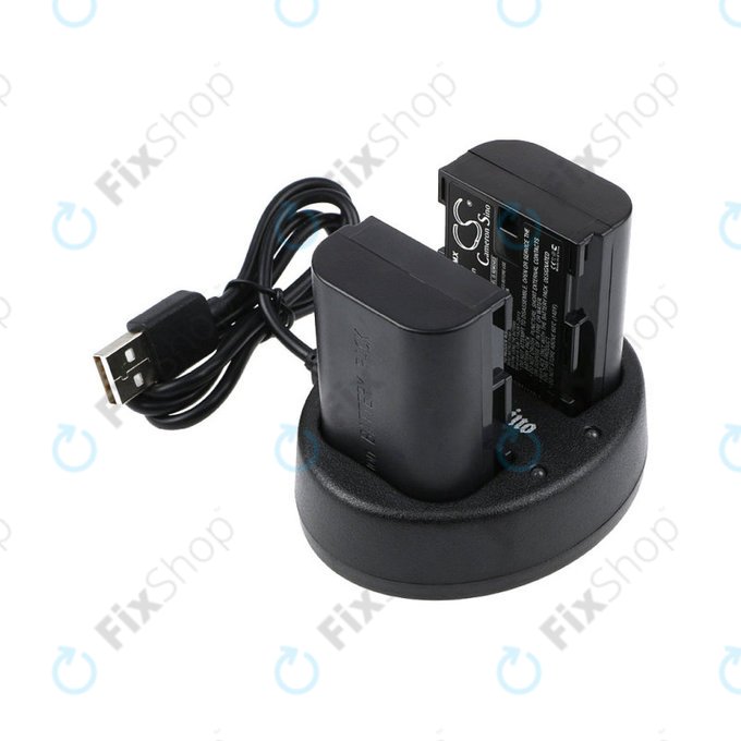 Battery 2pcs with charger for Canon EOS 5D Mark II, EOS 7D, 2000mAh, Li-Ion, 7.4V, LP-E6, HQ