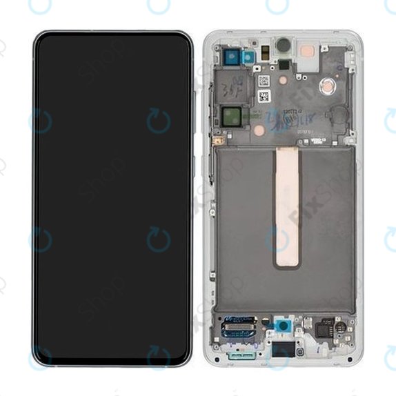 Samsung Galaxy S21 FE G990B - LCD Display + Touch Screen + Frame (White) - GH82-26414B, GH82-26420B, GH82-26590B Genuine Service Pack