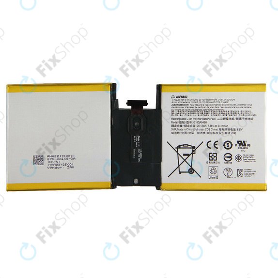 Microsoft Surface Go - Battery G16QA043H 3411mAh