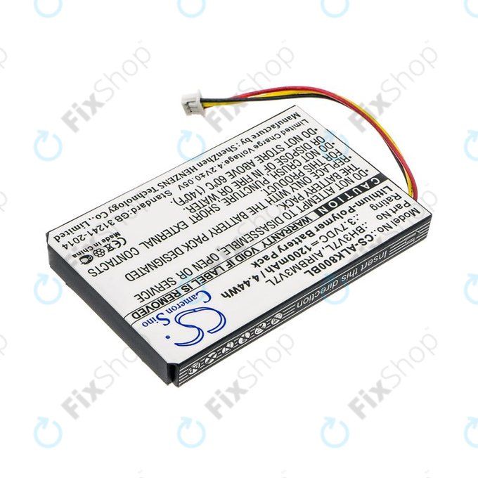 Battery for Autec Air A4, A6, A8, 1200mAh, Li-Pol, 3.7V, BH3V7L, AIRBM3V7L, HQ