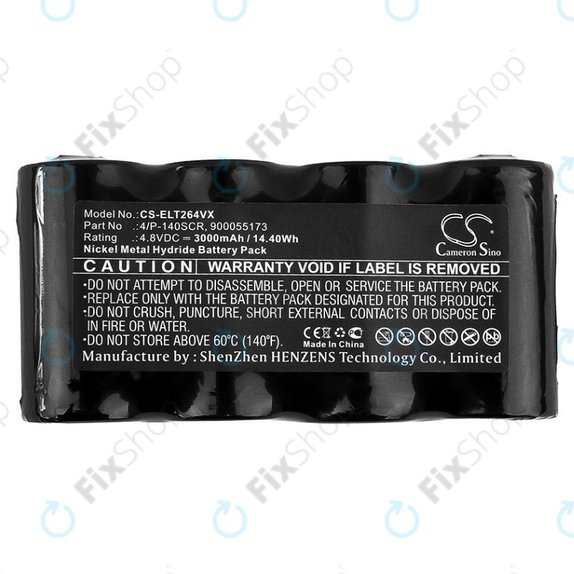 Electrolux Spirit Wet and Dry, ZB264x - Battery 4/P-140SCR, 900055173 Ni-MH 4.8V 3000mAh HQ