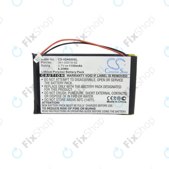 Battery for Garmin Nüvi 660, 660 FM, 1150mAh, Li-Pol, 3.7V, 361-00019-02, HQ