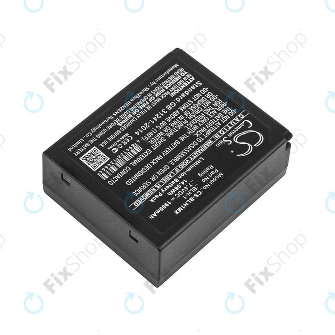 Battery for Olympus EM1, 1900mAh, Li-Ion, 7.4V, BLH-1, HQ
