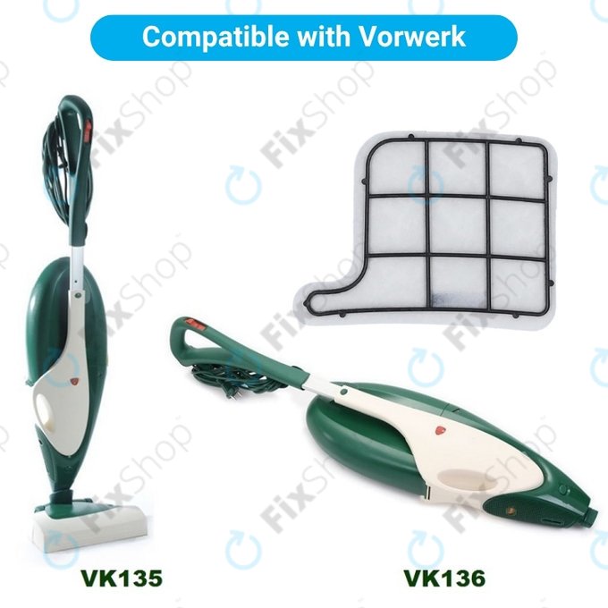 Pre-Motor Filter, 2pcs for Vorwerk Kobold VK135, VK136