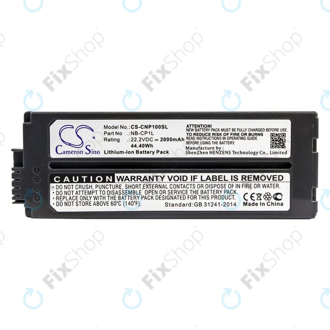 Battery for Canon Selphy CP, 2000mAh, Li-Ion, 22.2V, NB-CP1L, HQ