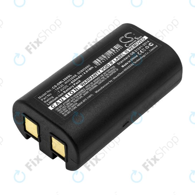 Battery for Dymo 260, 280, 650, 650mAh, Li-Ion, 7.4V, 14430, HQ