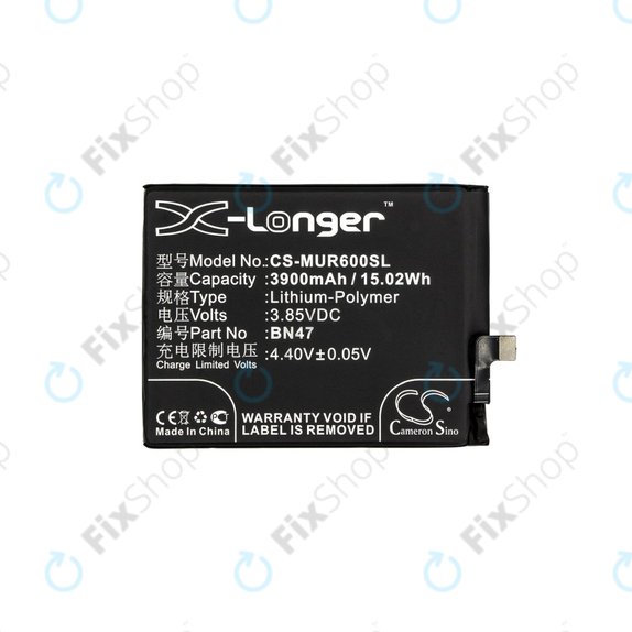 Xiaomi Mi A2 Lite (Redmi 6 Pro) - Battery BN47 3900mAh HQ