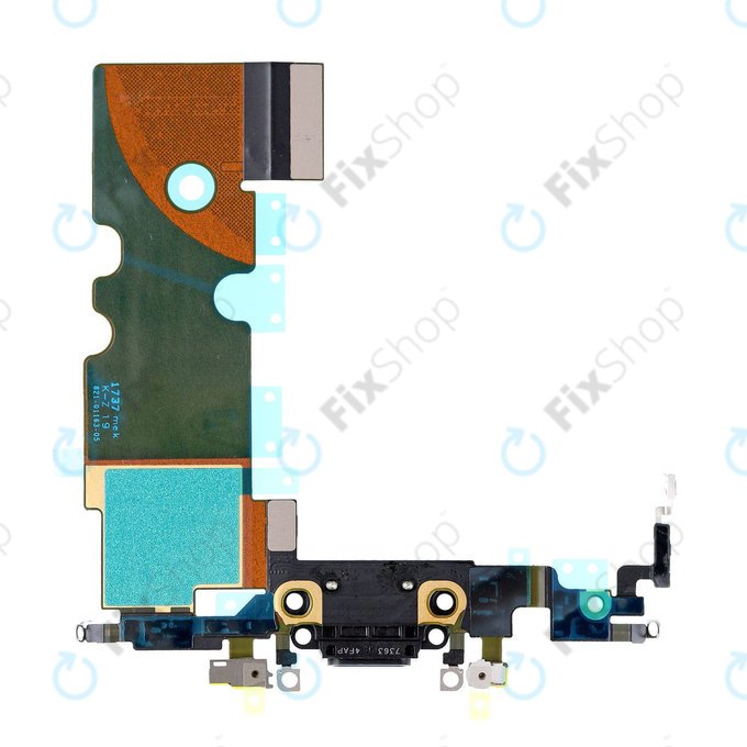 Apple iPhone 8 - Charging Connector + Flex Cable (Black)