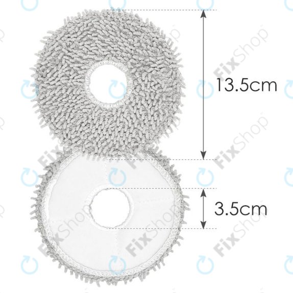 Mop Cloth, 2pcs, Antibacterial for Ecovacs Deebot T-series, X-series