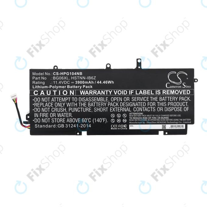 Battery for HP Elitebook 1040 G3, 3900mAh, Li-Pol, 11.4V, BG06XL, HQ