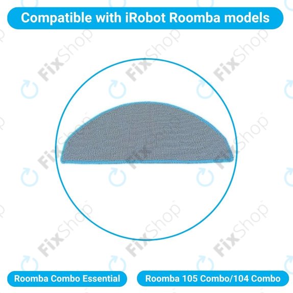 Mop Cloth, 2pcs for iRobot Roomba Combo Essential, Roomba 105 Combo, 104 Combo