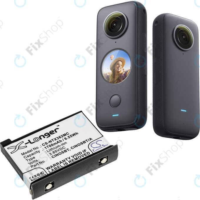 Battery for Insta360 One X2, 1700mAh, Li-Ion, 3.85V, CINOSBT, HQ