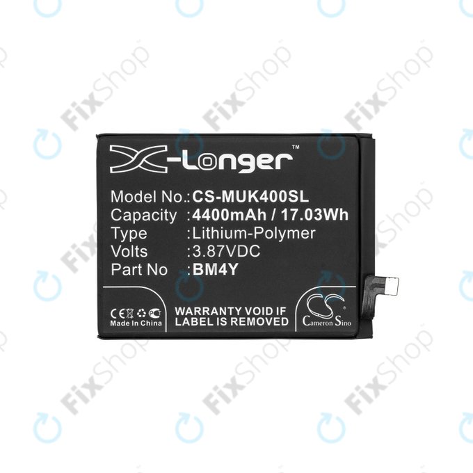 Battery for Xiaomi Mi 11i M2012K11G, 4400mAh, Li-Pol, 3.87 V, BM4Y, HQ
