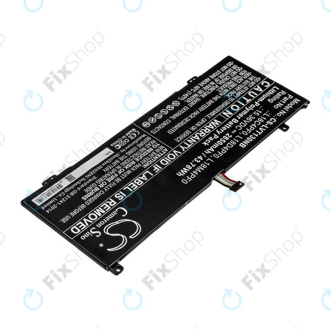 Battery for Lenovo ThinkBook 13s, 14s, 2850mAh, Li-Pol, 15.36V, L18C4PF0, HQ
