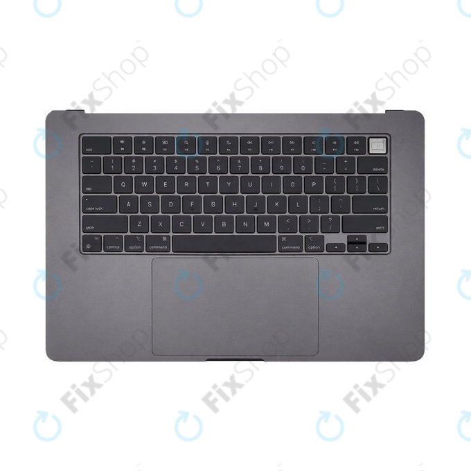 Top case keyboard frame for MacBook Air 15", A3114 (2023), with US keyboard and battery, Space Gray, 661-34895, Genuine Apple