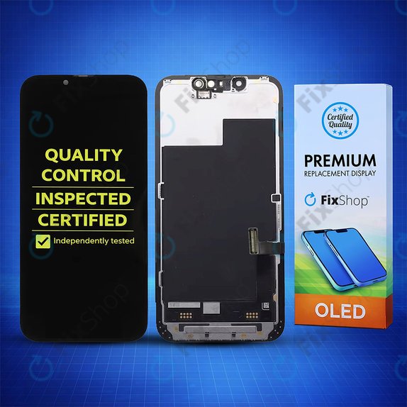 Display Hard OLED for iPhone 13 Mini, Touch Screen with Frame, FixPremium