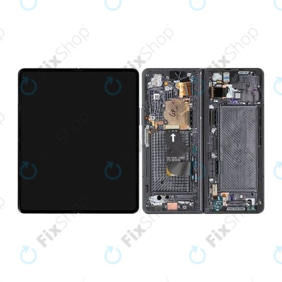 Samsung Galaxy Z Fold 4 F936B - LCD Display + Touch Screen + Frame (Phantom Black) - GH82-29461A, GH82-29462A Genuine Service Pack