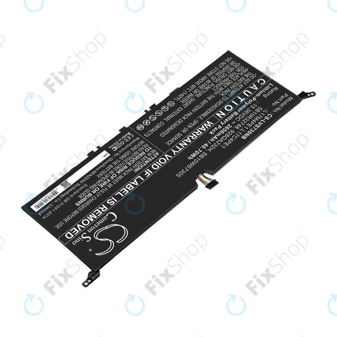 Battery for Lenovo IdeaPad 730-13, 2650mAh, Li-Pol, 15.36V, 5B10R32748, HQ