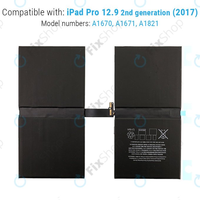 Battery for iPad Pro 12.9" (2nd Gen 2017), 10891mAh