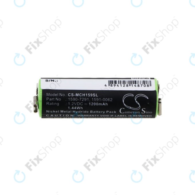 Battery for Moser Chromini 1591, Ermila Bella 1590, 1200mAh, Ni-MH, 1.2V, 1590-7291, HQ