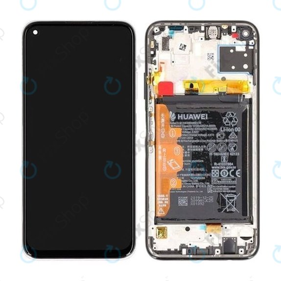 Huawei P40 lite - LCD Display + Touch Screen + Frame + Battery (Breathing Crystal) - 02353KFV Genuine Service Pack