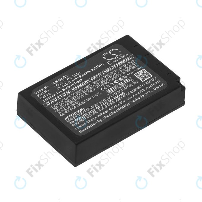 Battery for Olympus E-400, 1150mAh, Li-Ion, 7.4V, PS-BLS1, HQ