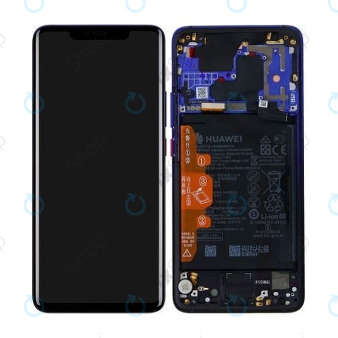 Huawei Mate 20 Pro - LCD Display + Touch Screen + Frame + Battery (Twilight) - 02352GGC Genuine Service Pack