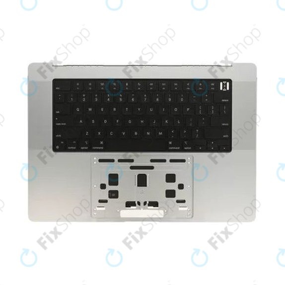 Top case keyboard frame for MacBook Pro 16" A2780 (2023), with US keyboard and battery, Silver, 661-32190, Genuine Apple