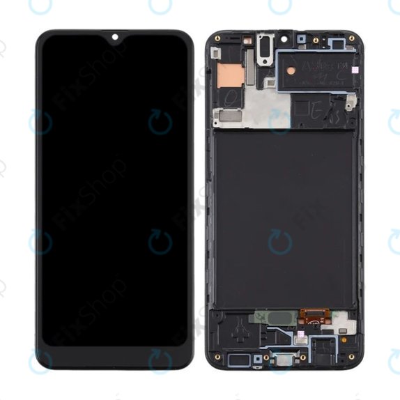 Samsung Galaxy A30s A307F - LCD Display + Touch Screen + Frame (Prism Crush Black) TFT