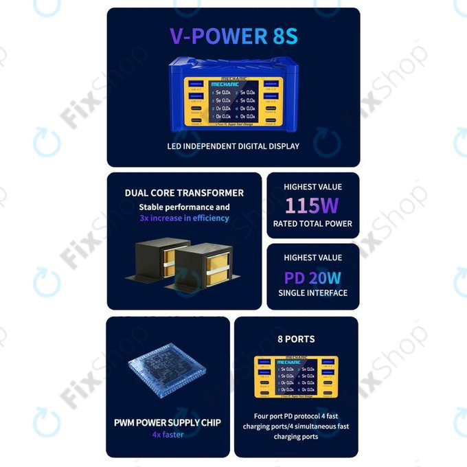 Mechanic V-Power 8S - Service Charging Station
