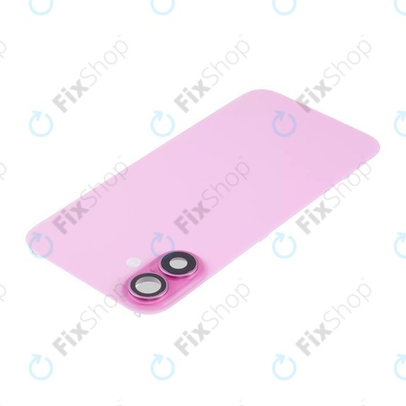 Apple iPhone 16 - Rear Housing Glass + Camera Lens + Metal Plate + Magsafe Magnet (Pink)