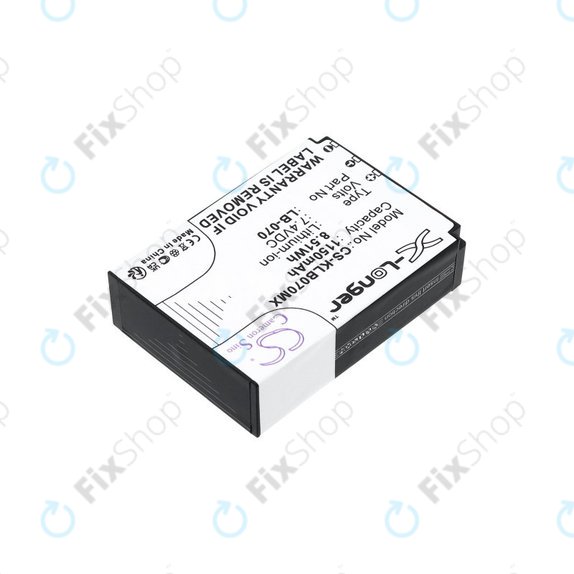 Battery for Kodak PIXPRO S1, AZ651, AZ652, AZ901, 1150mAh, Li-Ion, 7.4V, LB-070, HQ