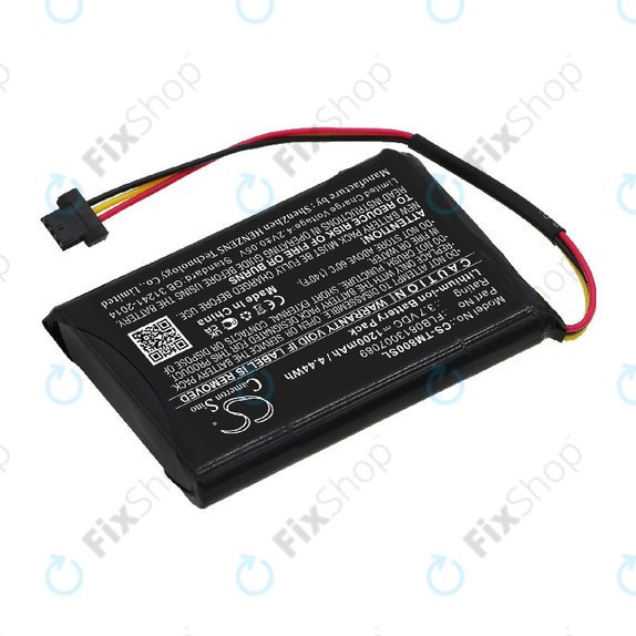 Battery for TomTom One XL Traffic, XL 30 Europe 31, 1200mAh, Li-ion, 3.7V, FLB0813007089, HQ