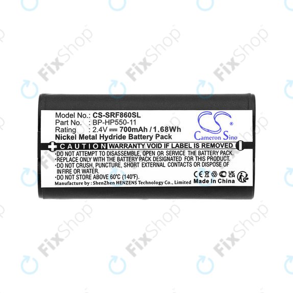 Battery for Sony MDR, BP-HP550-11, Ni-MH, 2.4V, 700mAh, HQ