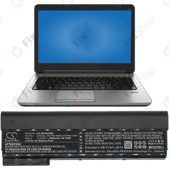 Battery for HP ProBook 640 G1, 650 G1, 655 G1, 645 G1, 8400mAh, Li-Ion, 10.8V, CA06XL, HQ