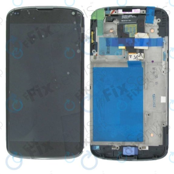 LG Nexus 4 E960 - LCD Display + Touch Screen + Frame (Black) TFT
