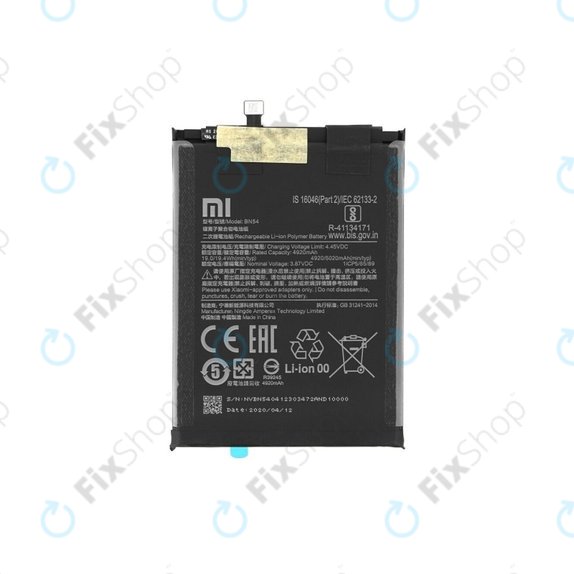 Xiaomi Redmi 9, Note 9 - Battery BN54 5020mAh - 460200001J1G, 460200003P1G Genuine Service Pack