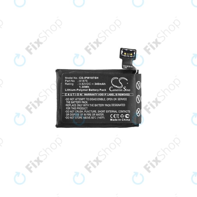Battery for Apple Watch 3 42 mm, 340mAh, GPS Version, Li-Pol, 3.82 V, A1875, HQ