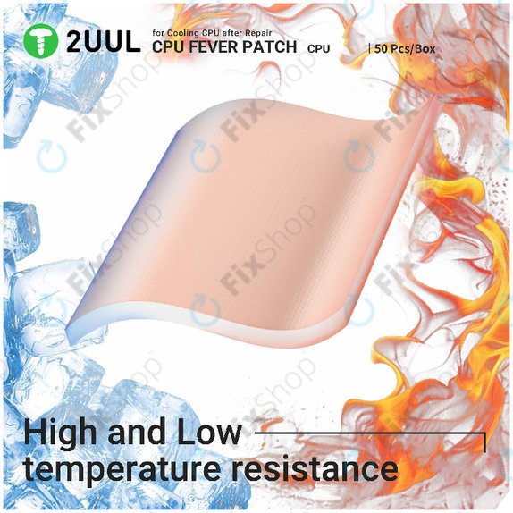 CPU Thermal Patch, Cooling, 2UUL SC09, 17x15x1.5mm