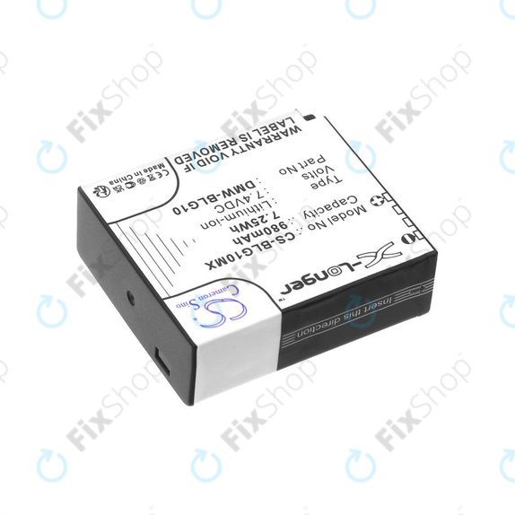 Battery for Leica D-Lux Type 109, Panasonic Lumix DMC-GF3, GX7, LX100, 980mAh, Li-Ion, 7.4V, DMW-BLG10, HQ