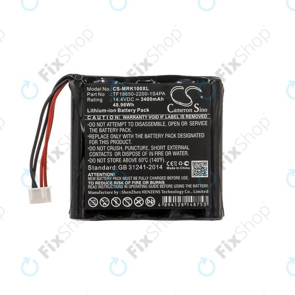 Battery for Marshall Kilburn, 3400mAh, Li-Ion, 14.4V, TF18650-2200-1S4PA, HQ