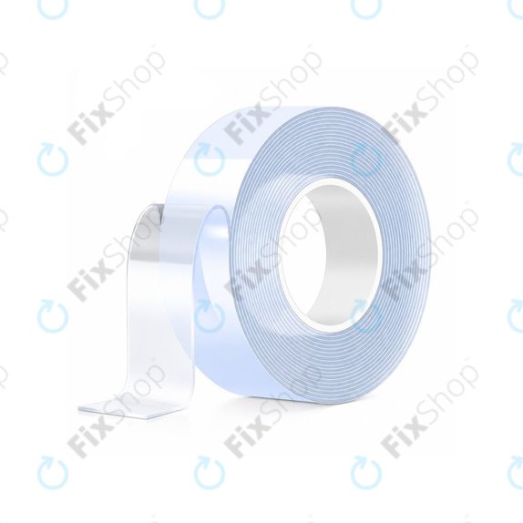 Double-sided waterproof adhesive tape, 20mm x 5m x 2mm, transparent